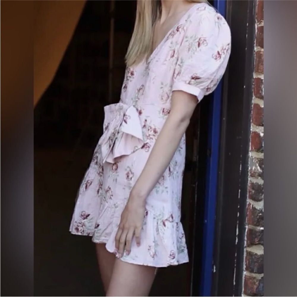 LoveShackFancy Blush Floral Dress, M